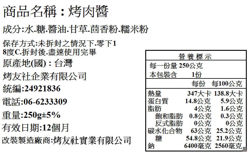 佐料烤肉醬